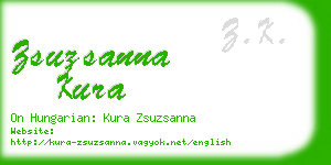 zsuzsanna kura business card